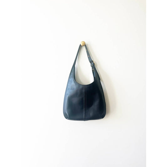 Ergo Coach Black Leather Hobo Handbag