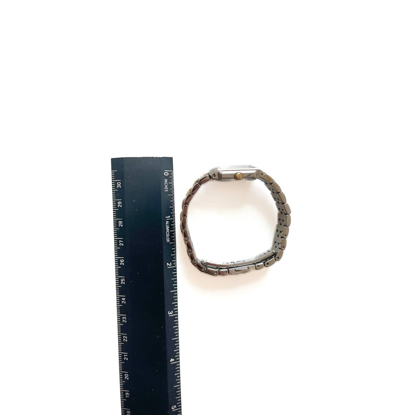 Vintage Two Tone Rectangular Gruen Bracelet Watch