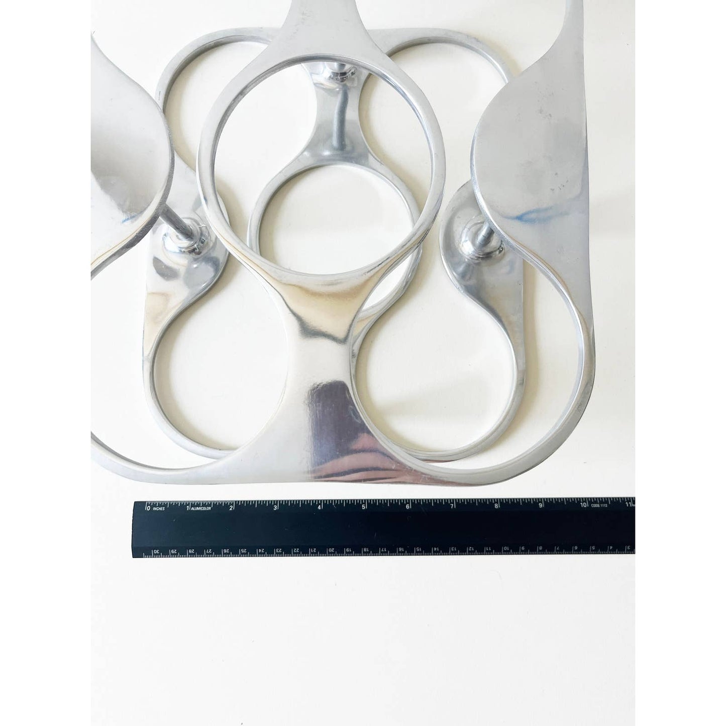 Vintage Silver Square Wine Rack | Modern Wine Shelf