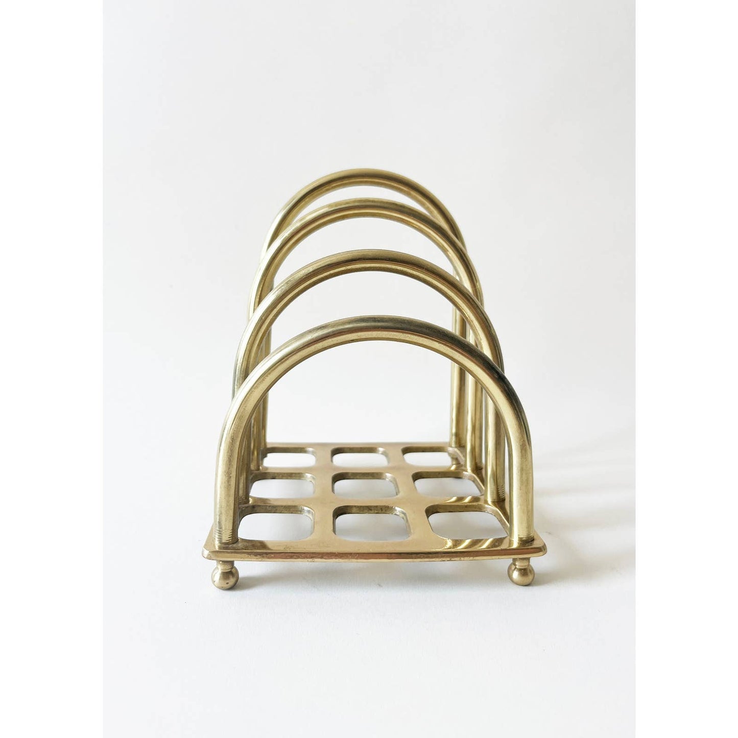 Vintage Brass Arch Letter Holder Minimalist Modern Paper Divider