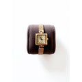 Vintage Small Gold Watch with Square Face | Anne Klein