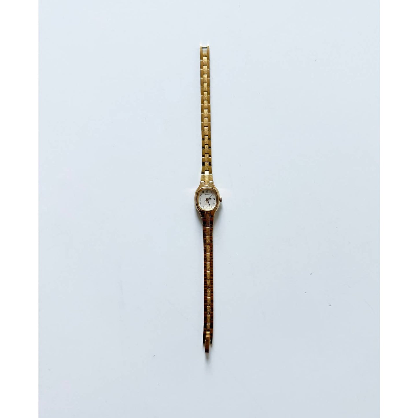 Vintage 90s Small Gold Watch with Square Face | Pulsar