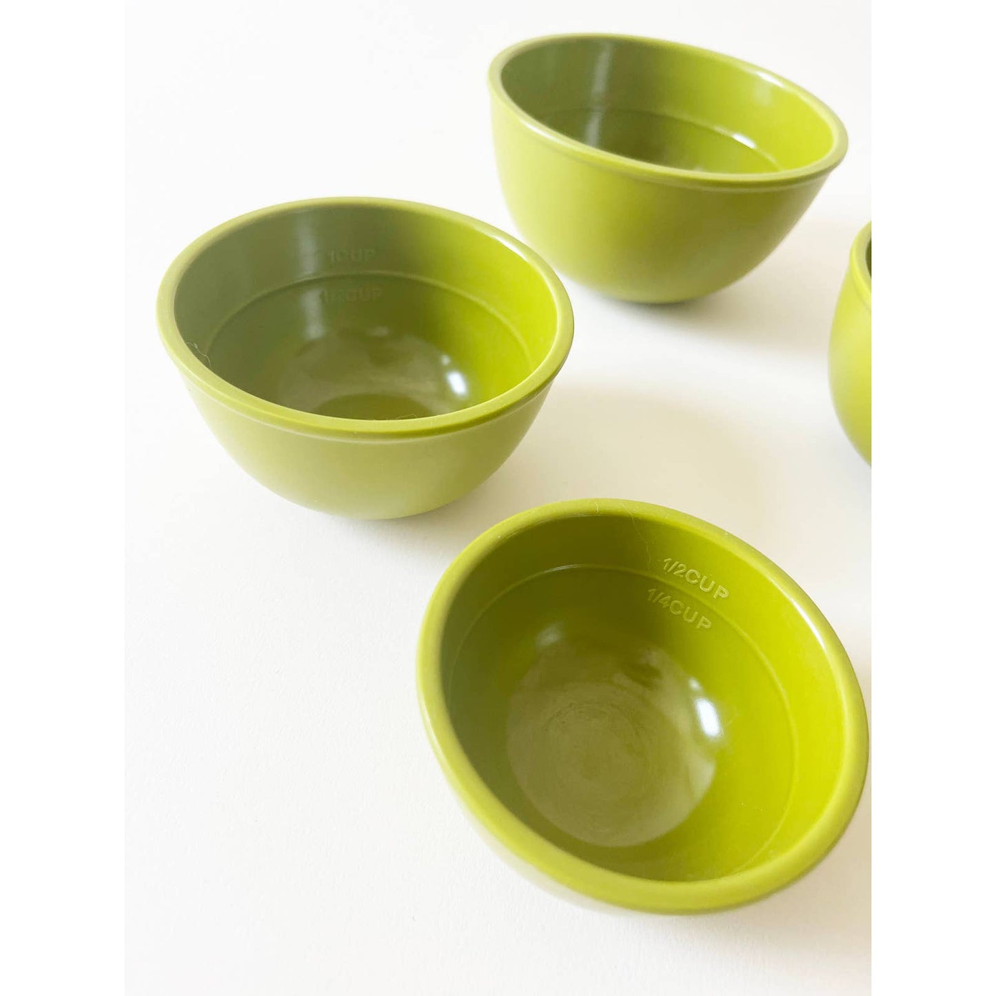 Vintage Small Green Measuring Stacking Bowls
