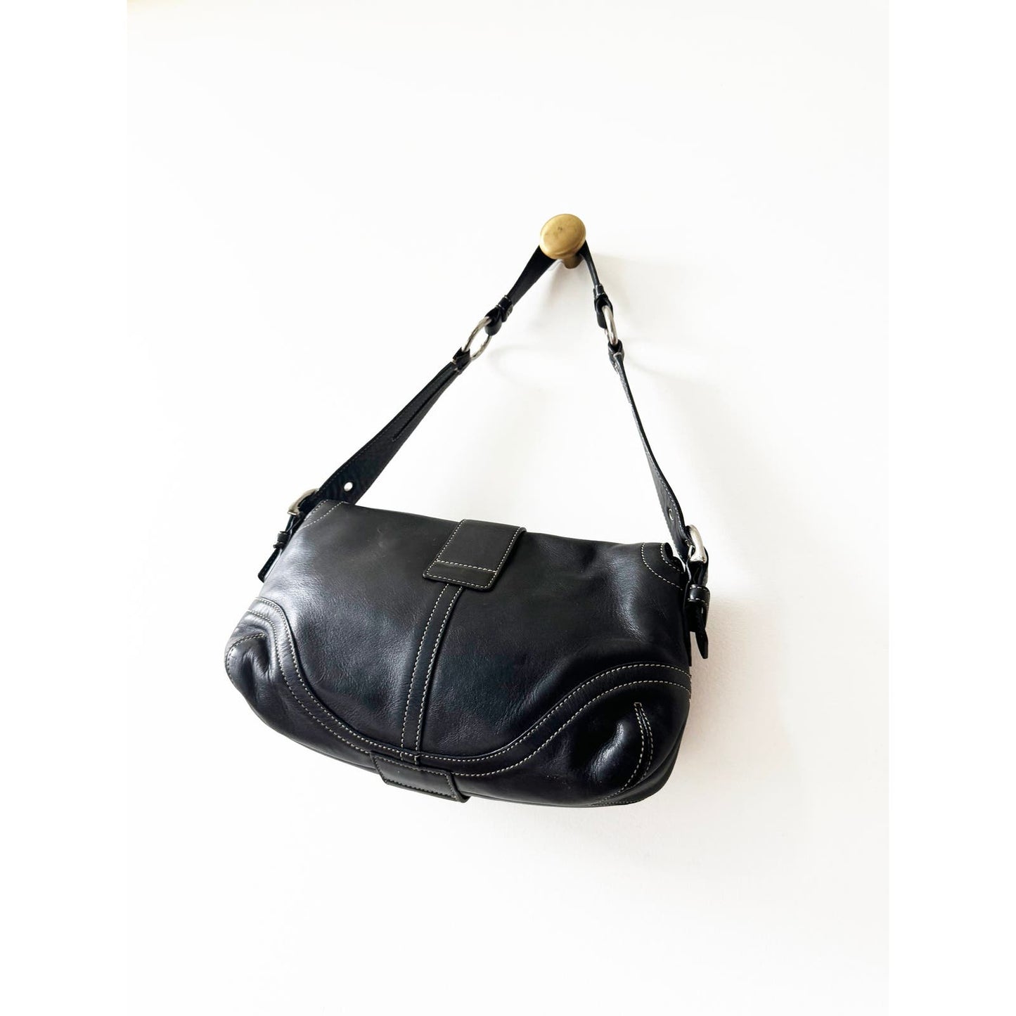 Vintage Coach Black Y2K Two Pocket Purse