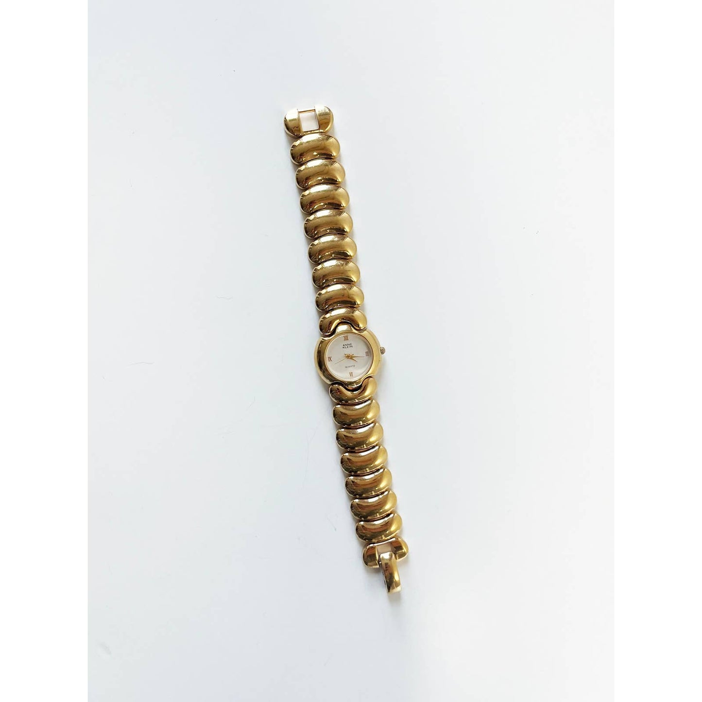 Vintage Gold Statement Watch with Circular Face | Anne Klein