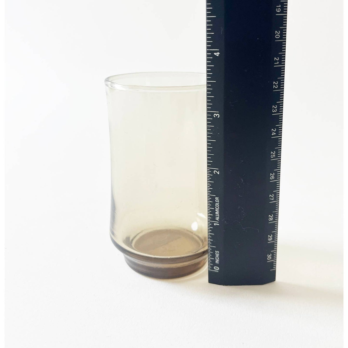 Vintage Grey Glass Mini Drinking Cups | Minimalist Set of 6 Small Classes