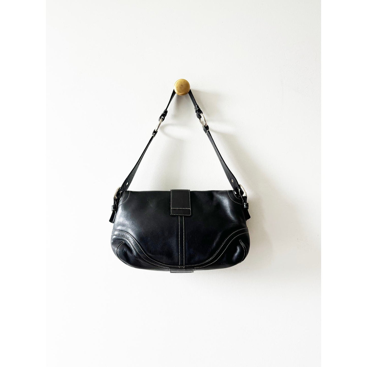 Vintage Coach Black Y2K Two Pocket Purse