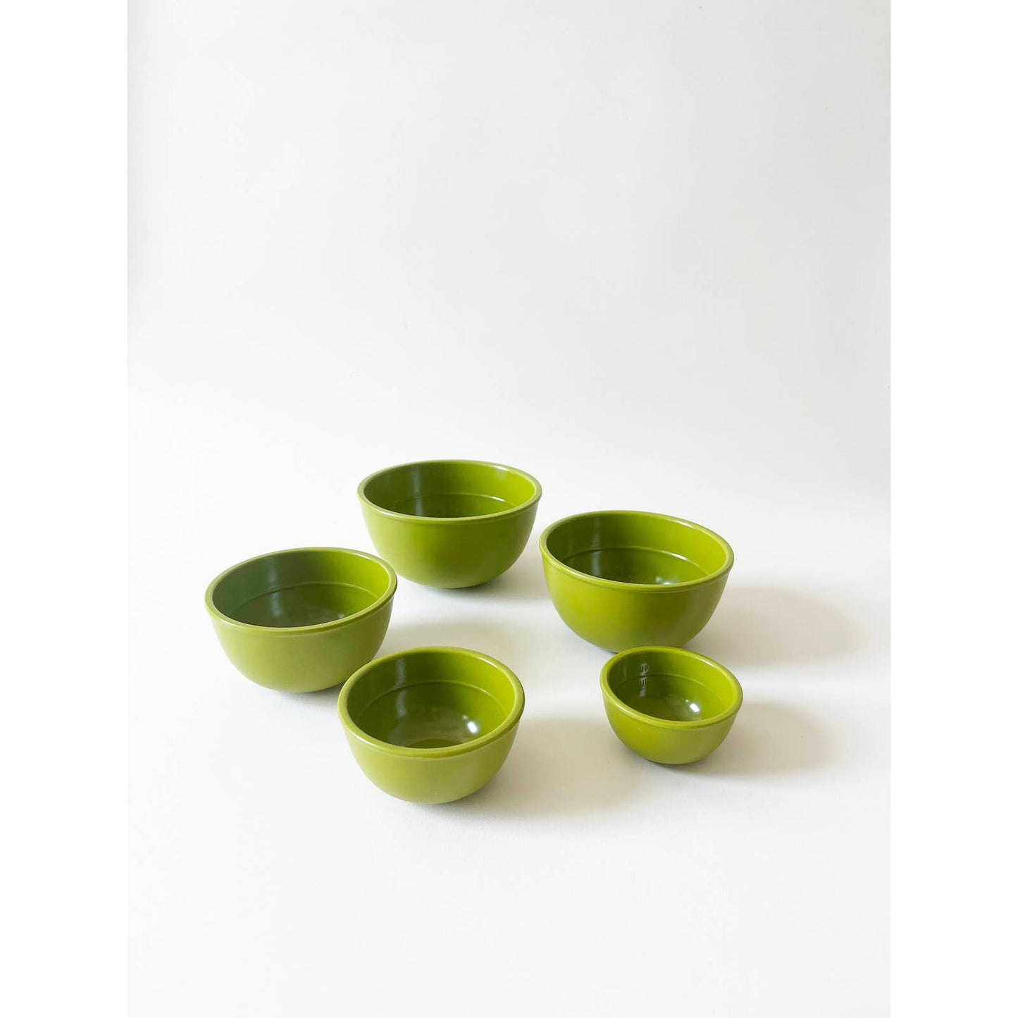 Vintage Small Green Measuring Stacking Bowls
