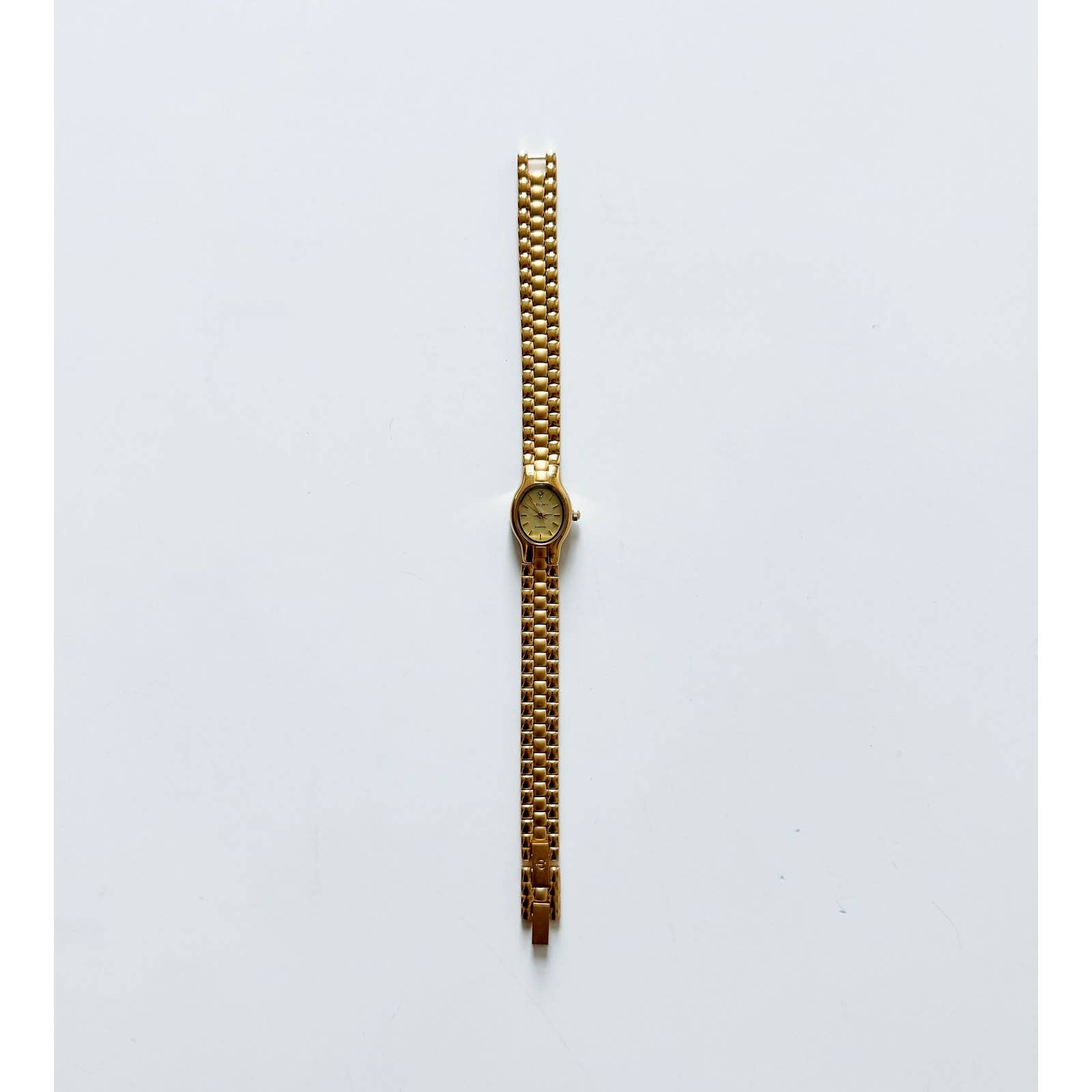 Vintage Small Gold Watch with Oval Face | Elgin