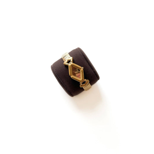 Vintage Two Tone Dimond Face 90s Stretch Band