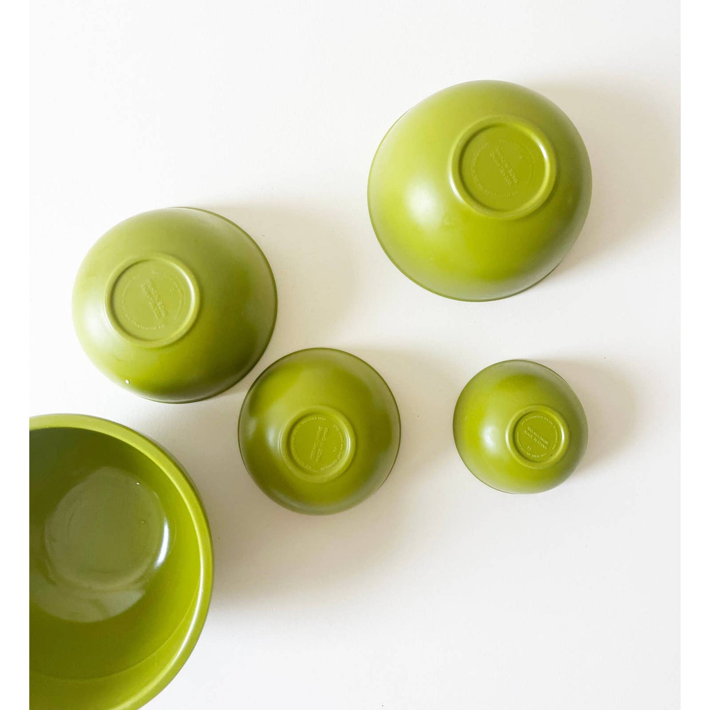 Vintage Small Green Measuring Stacking Bowls