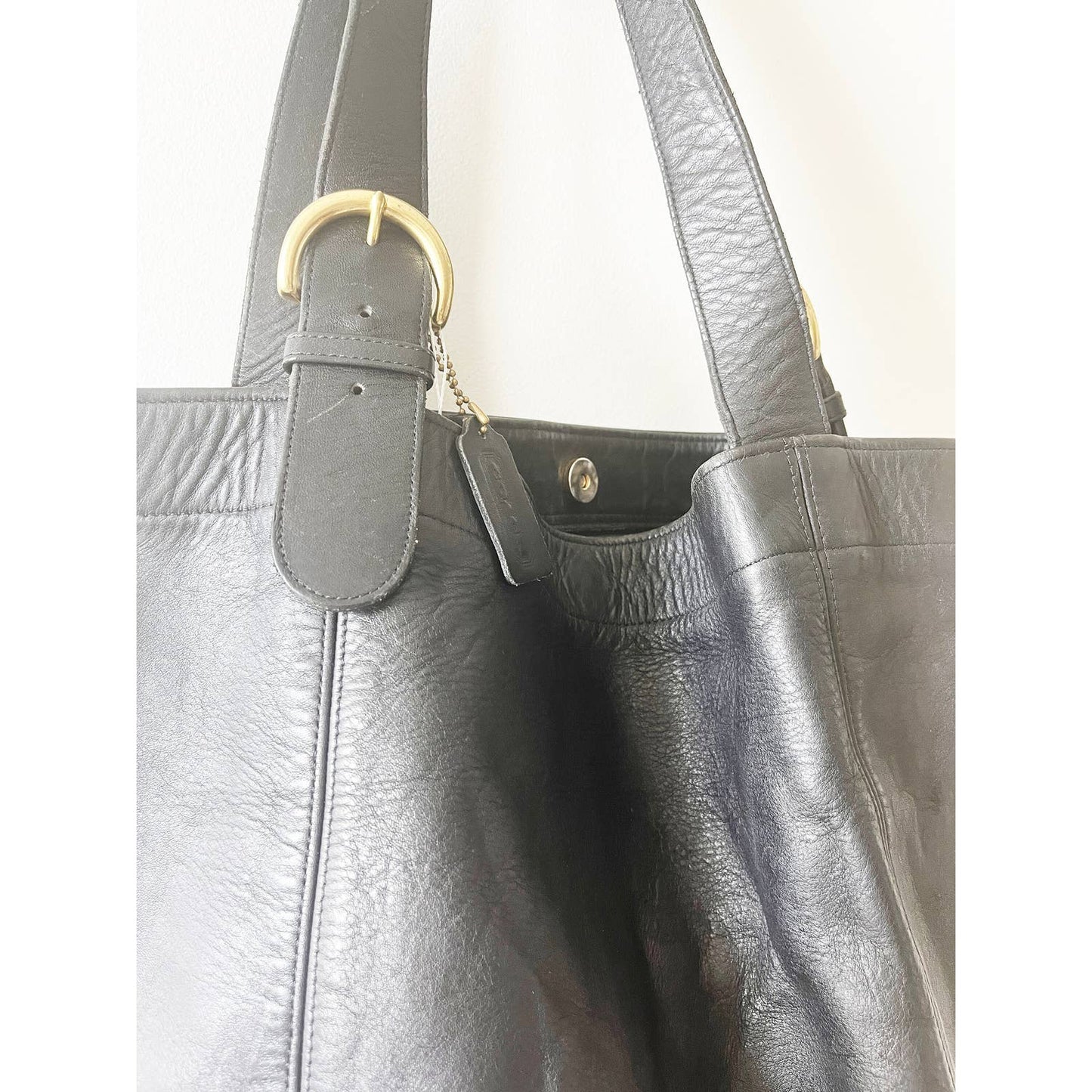 Vintage Coach Black Leather Soho COACH Shoulder Bag XL
