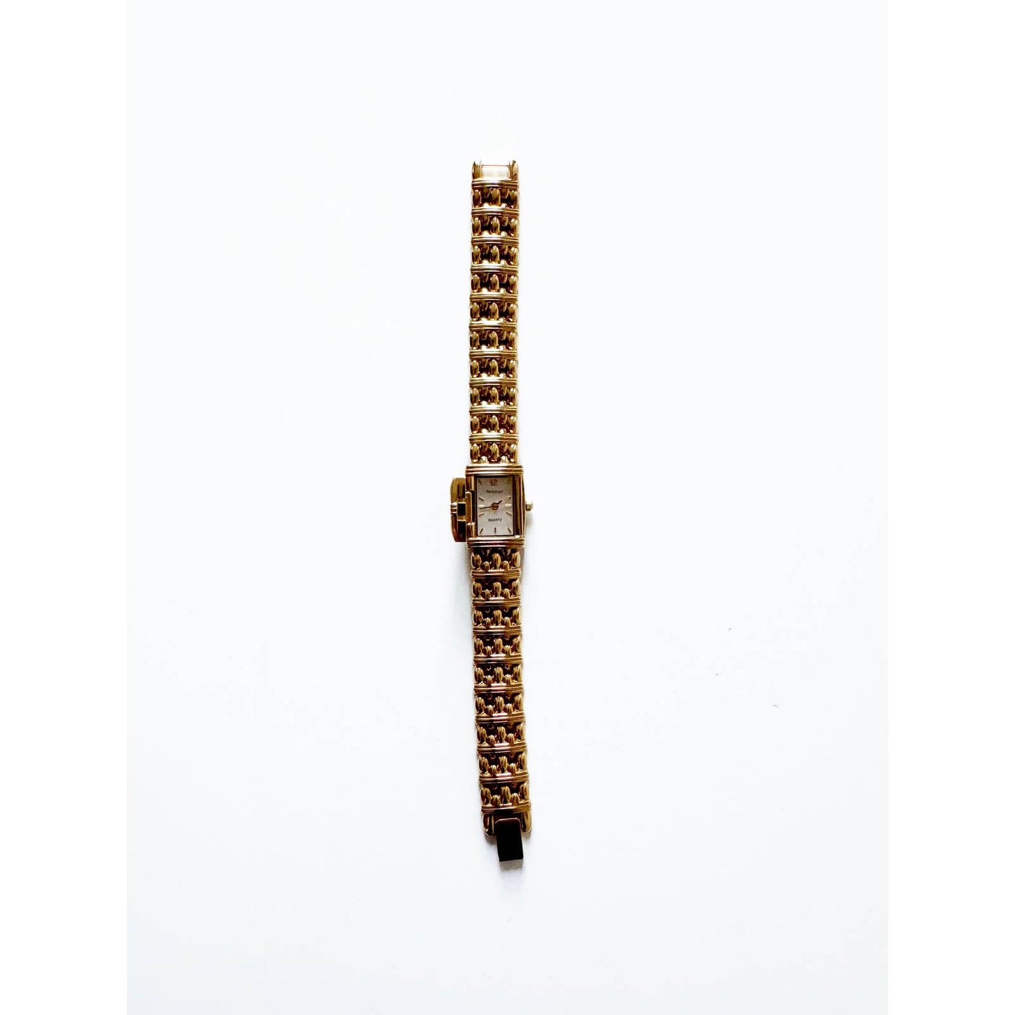 Vintage Gold Bracelet Watch with Rectangular Face | Armitron