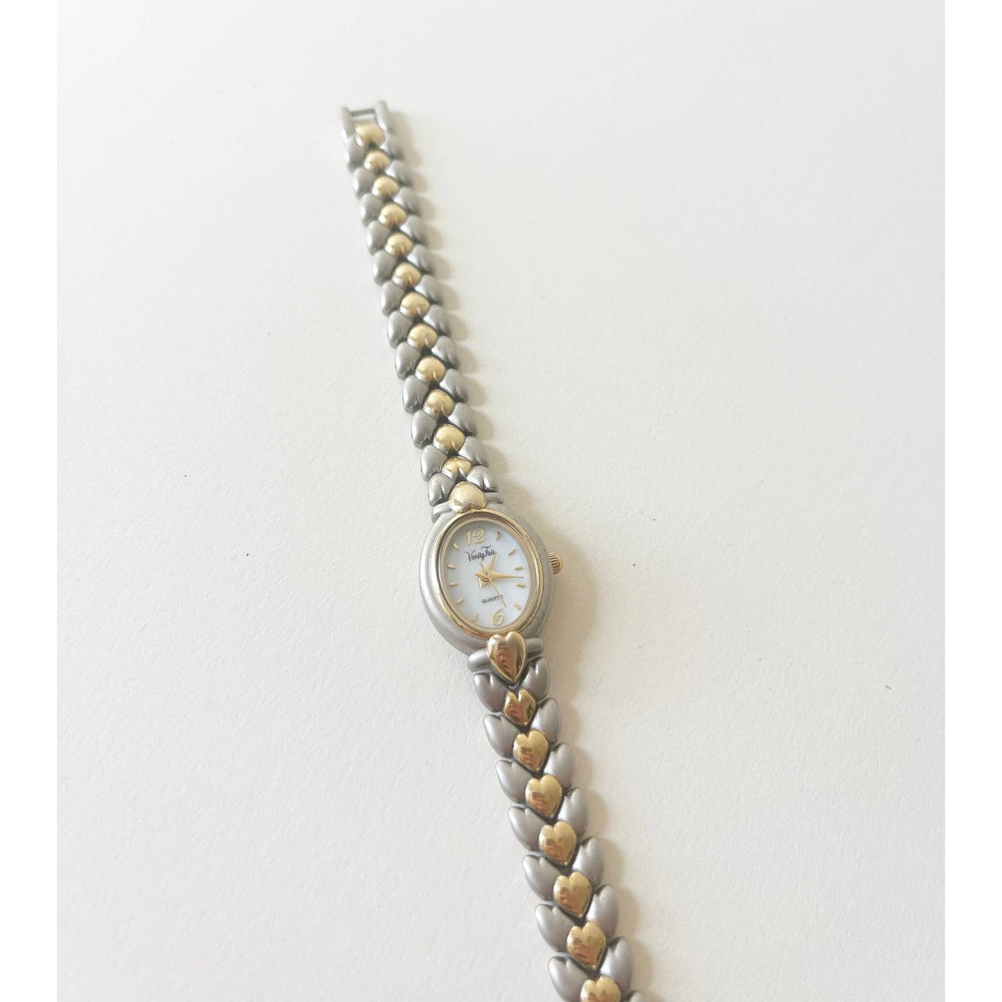 Vintage Two Tone 90s Watch with Heart Details