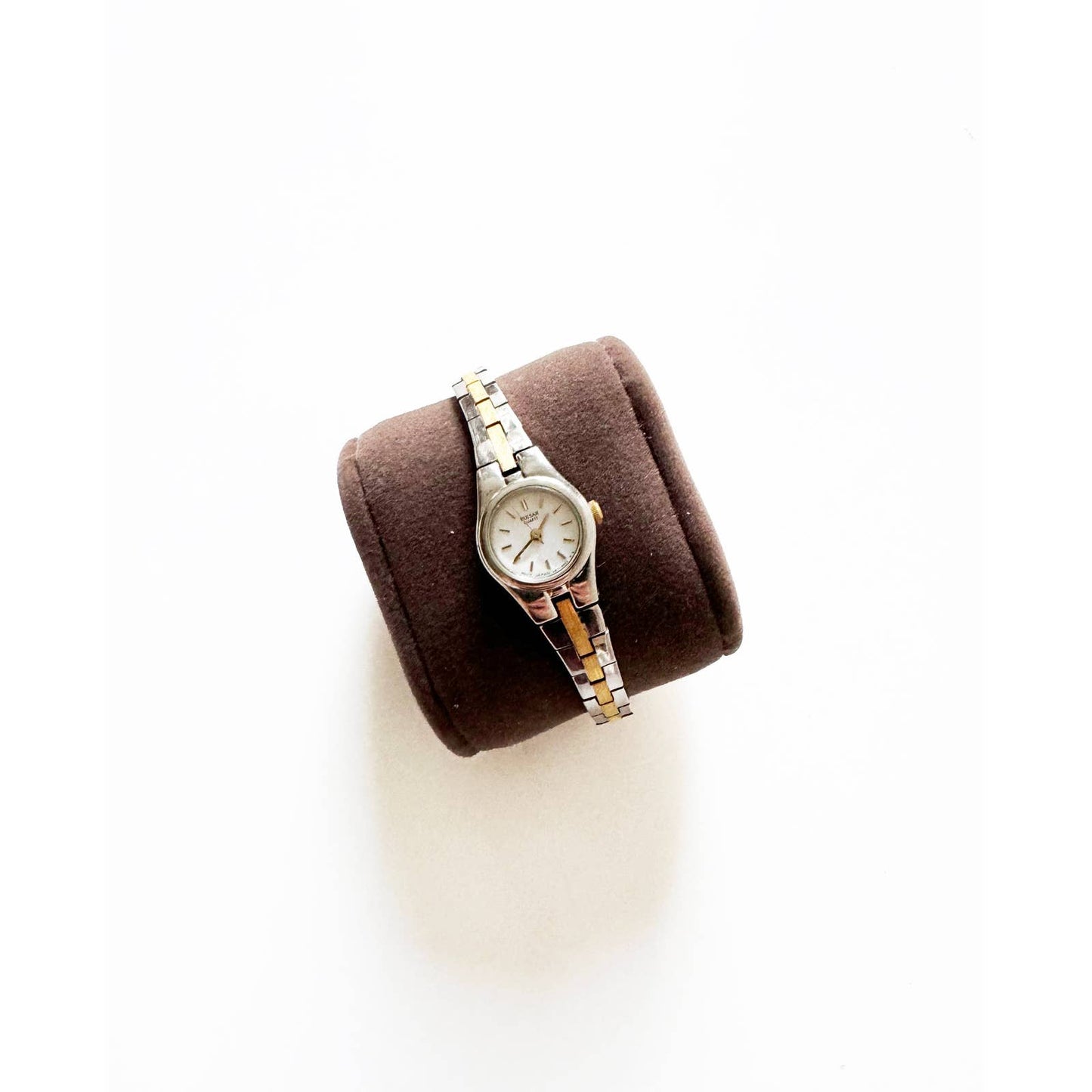 Vintage Small Two Tone Watch with Circular Face | Pulsar
