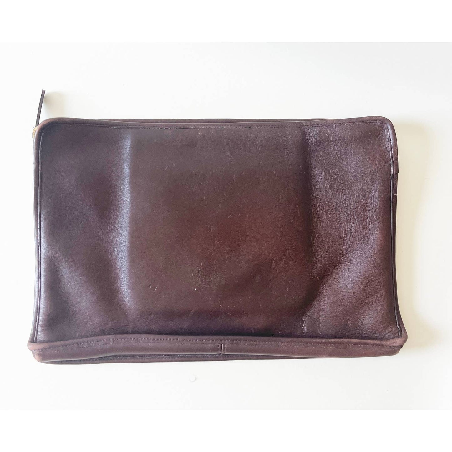 Vintage Coach Rare XL Zip Portfolio Brown Bag | Large Leather Laptop Bag