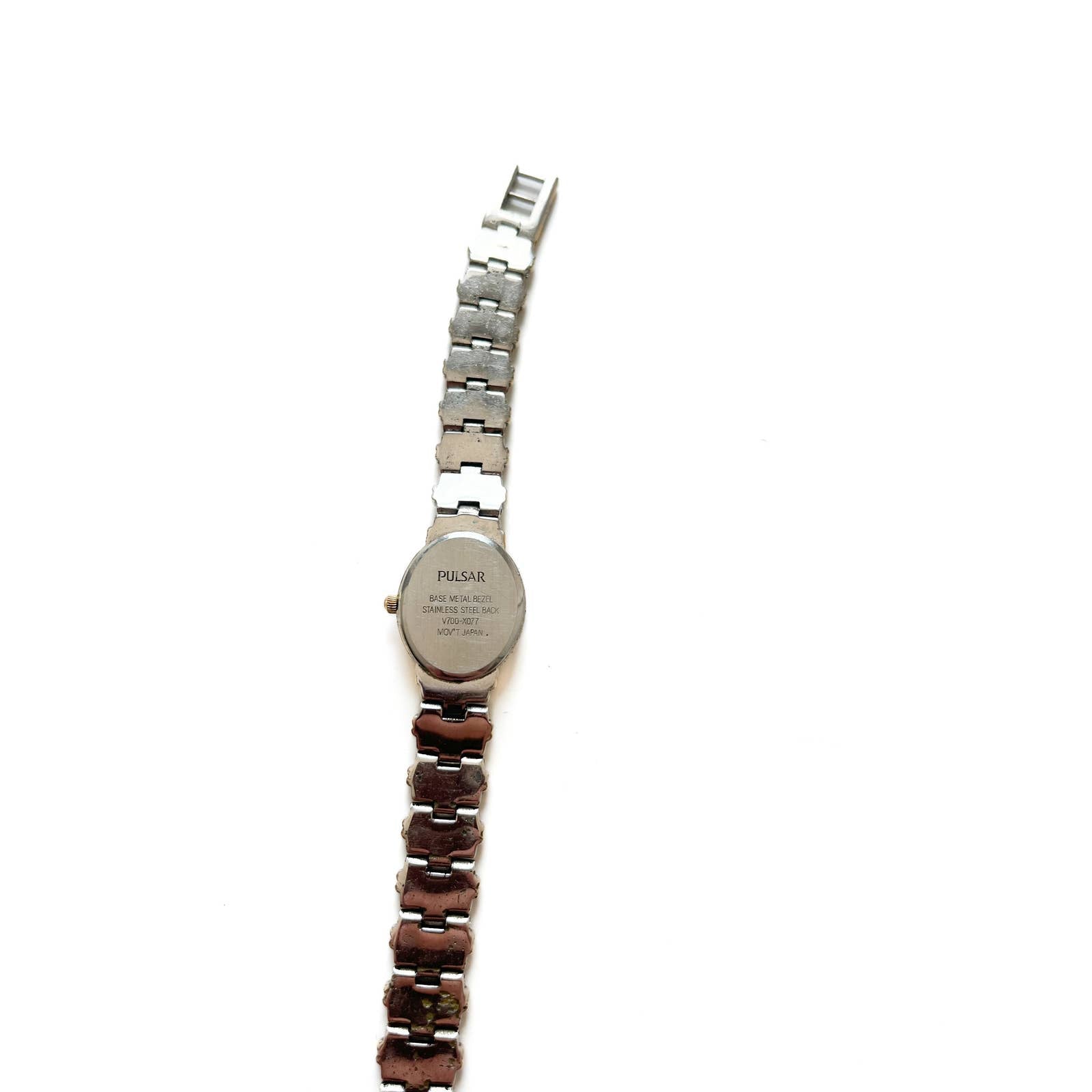 Vintage Two Tone Oval Bracelet Watch