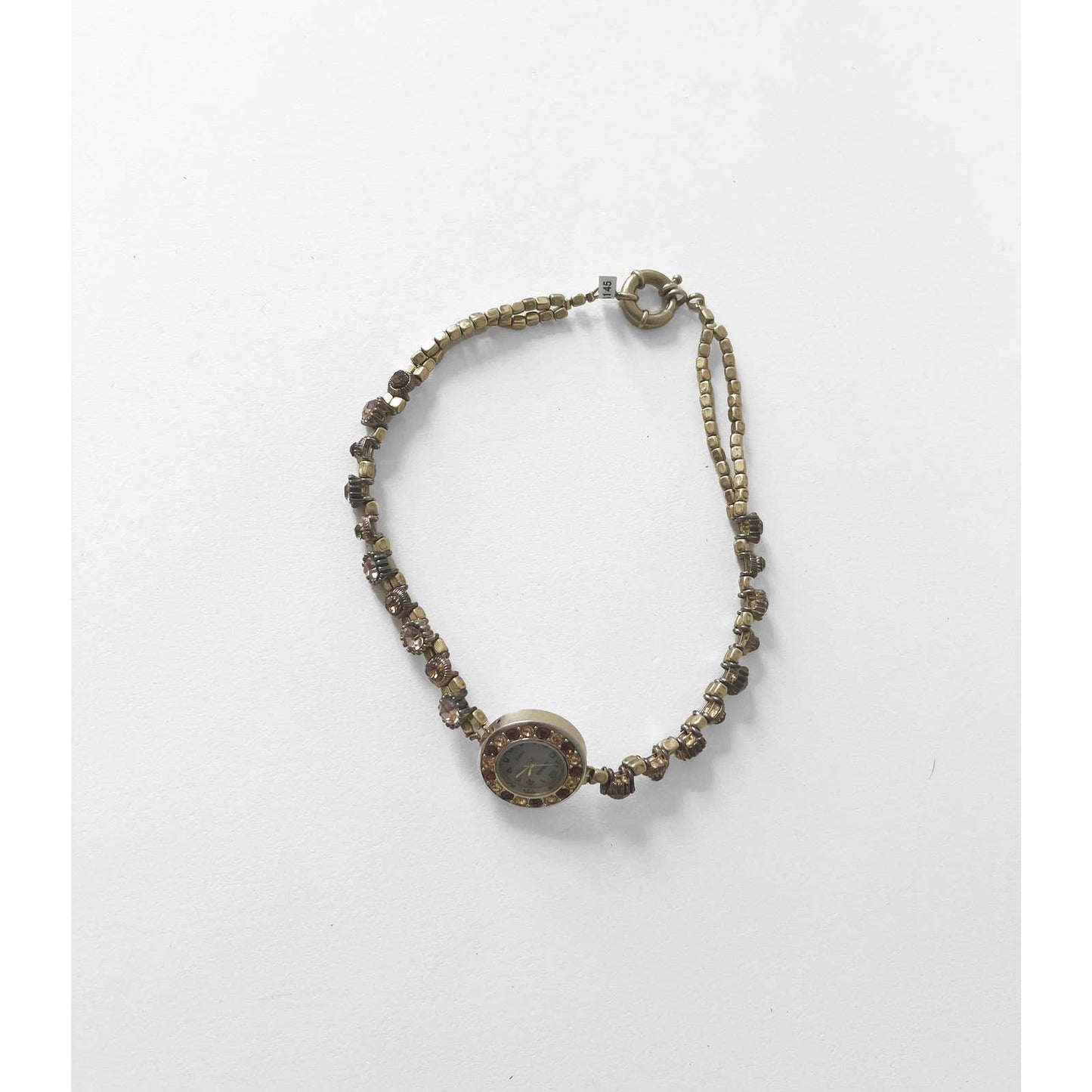 Watch Necklace | Vintage One of a Kind Watch Choker with Brass Details