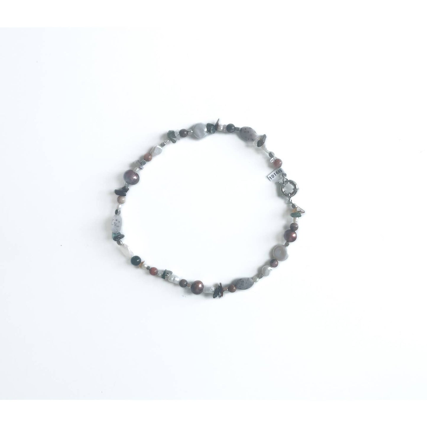 Handmade Freshwater Pearl and Crystal Stone Necklace