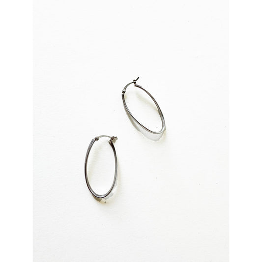 Vintage Sterling Silver Twist Hoops