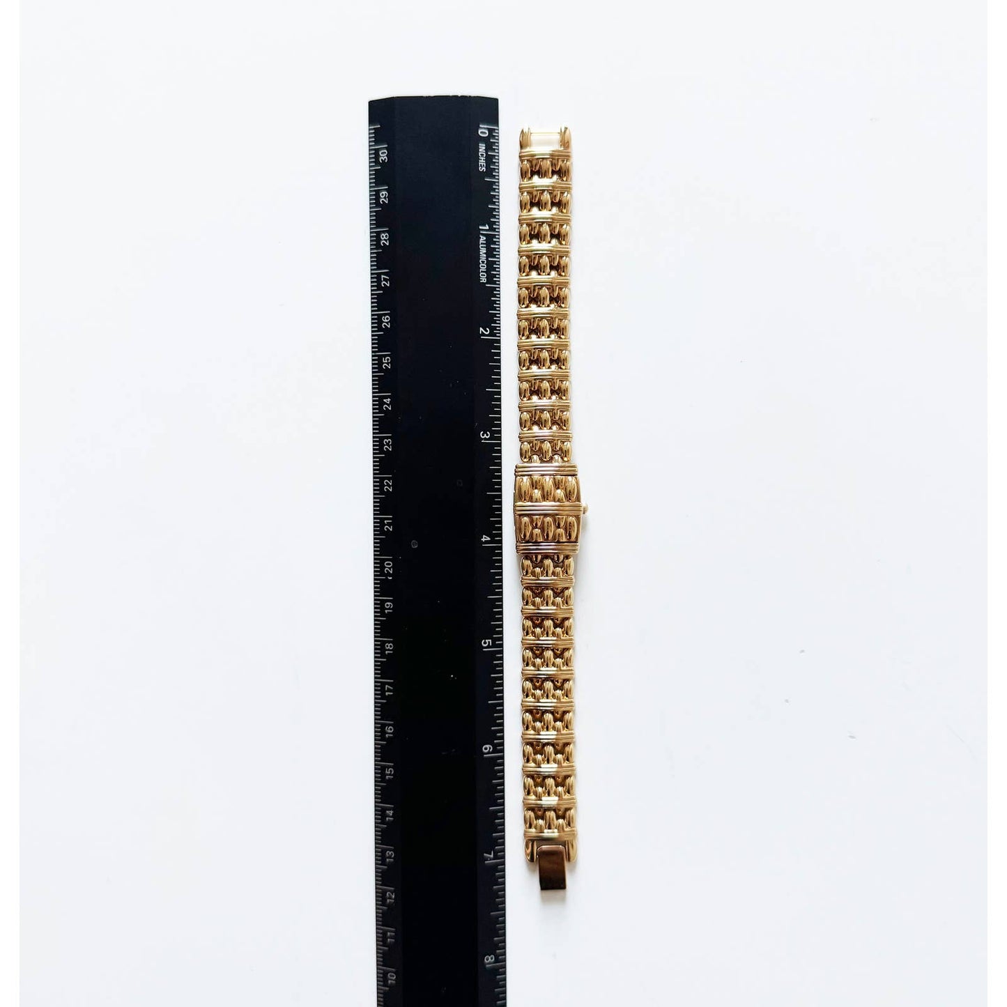 Vintage Gold Bracelet Watch with Rectangular Face | Armitron
