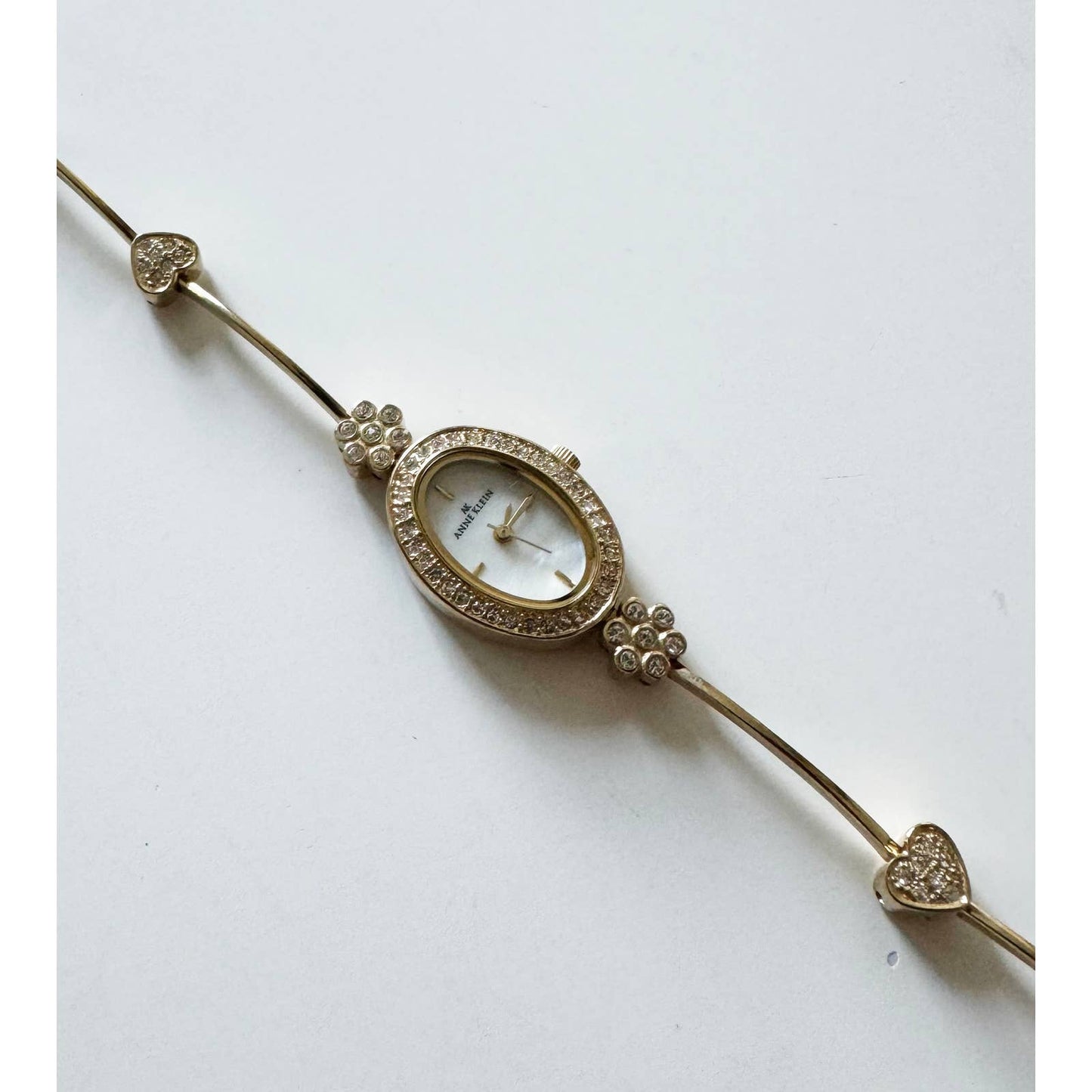 Vintage Small Gold Watch with Circular Face | Anne Klein