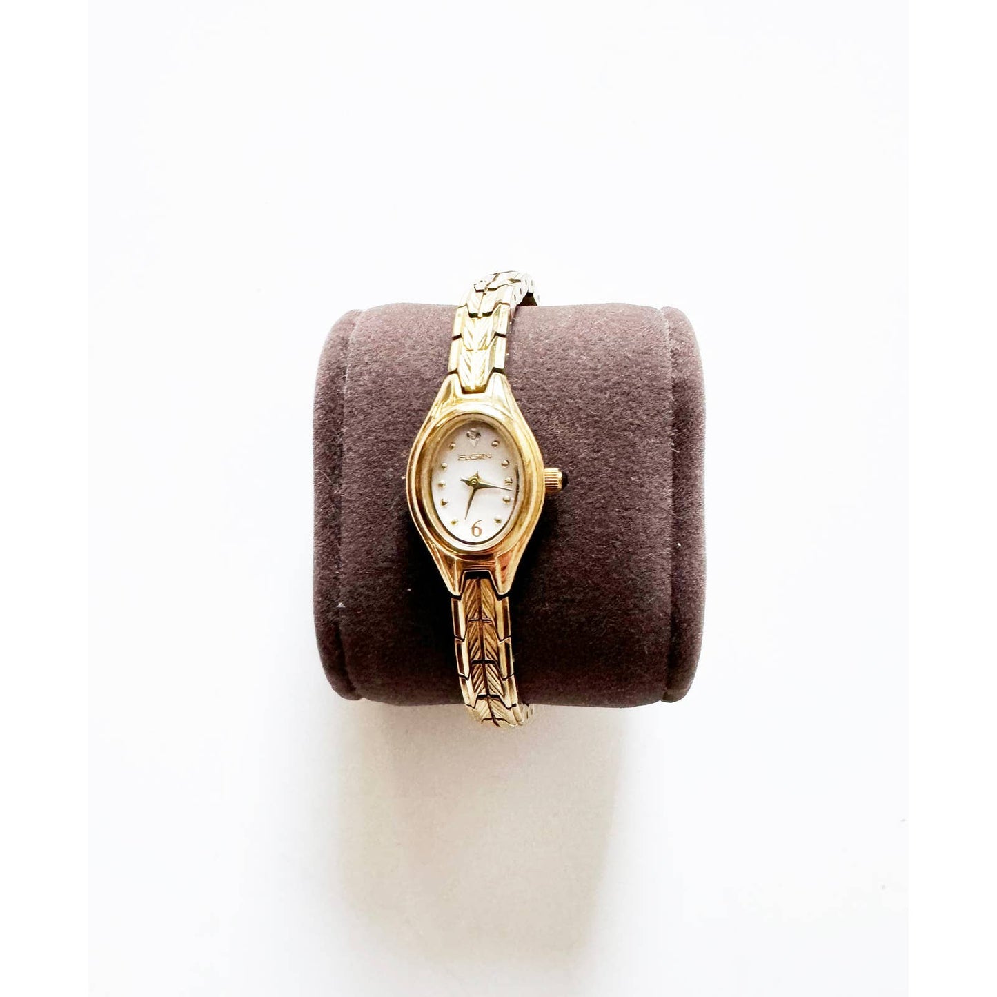 Vintage Small Gold Watch with Oval Face | Elgin
