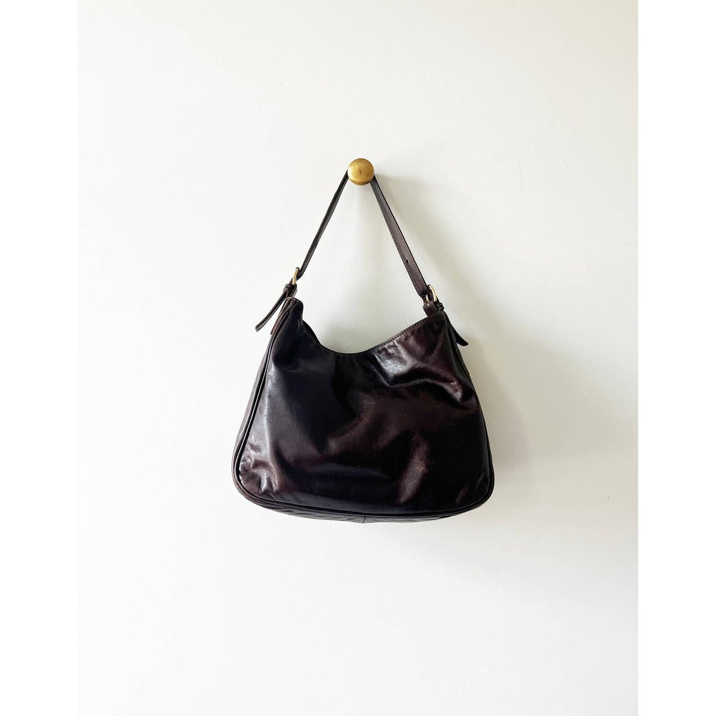 Y2k Marc Jacobs Zipper Plum Purple Leather Shoulder Bag
