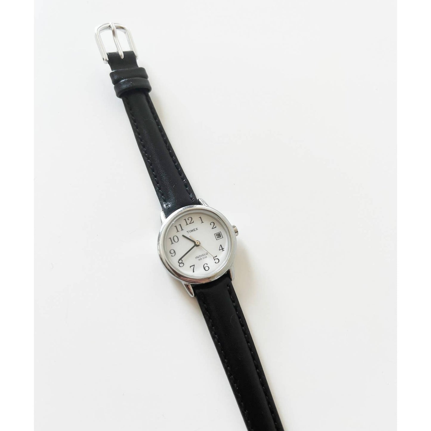 Vintage Leather Timex Watch with Silver Details | New Band and Battery