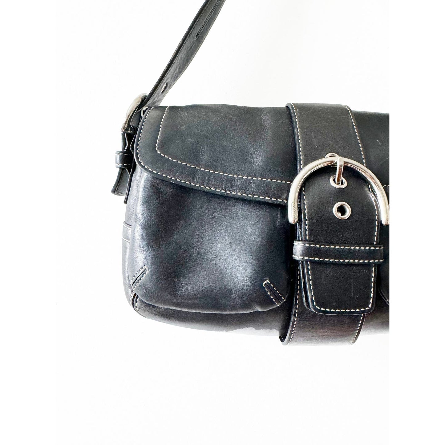 Vintage Coach Black Y2K Two Pocket Purse