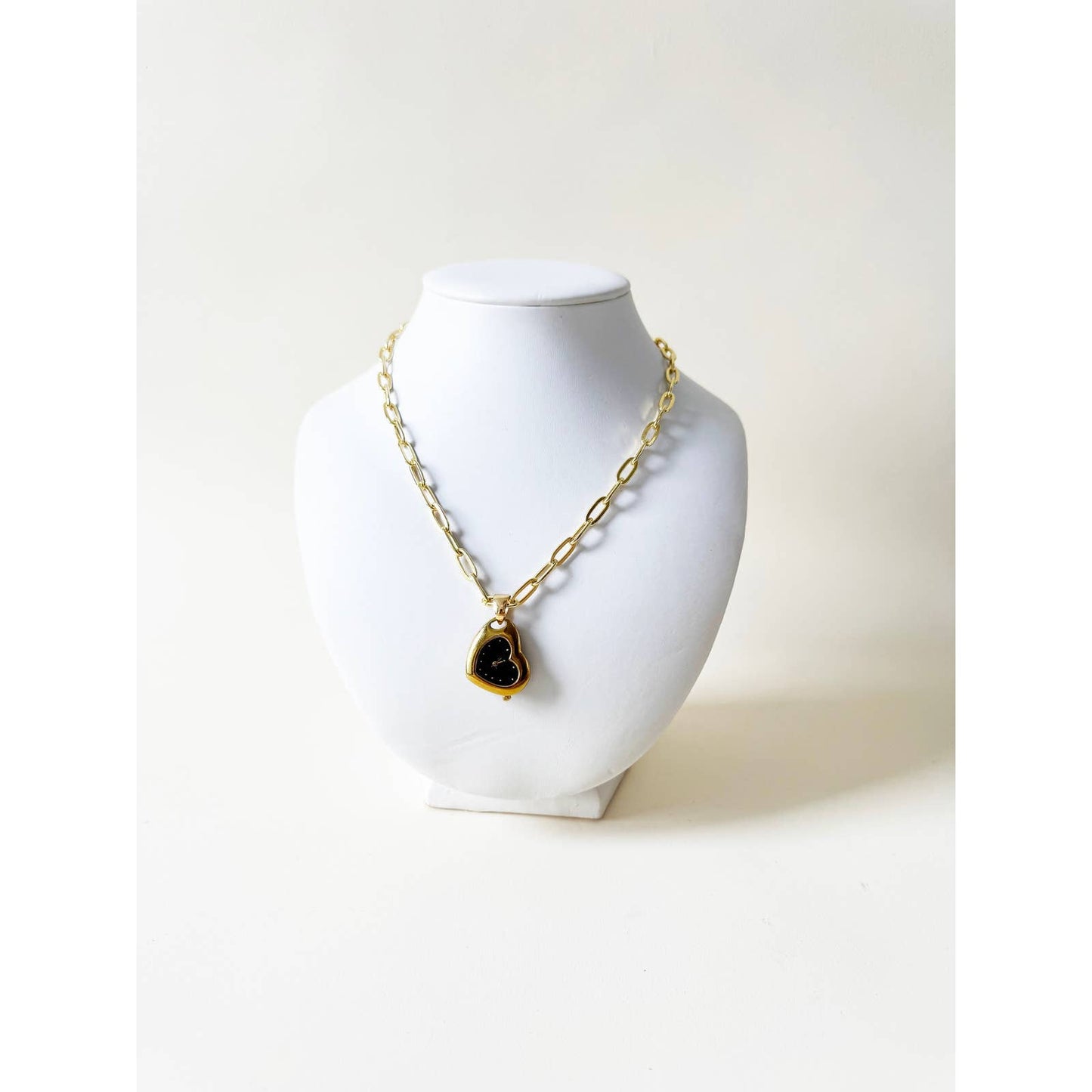 Watch Heart Necklace | 925 Gold Vermeil Chain