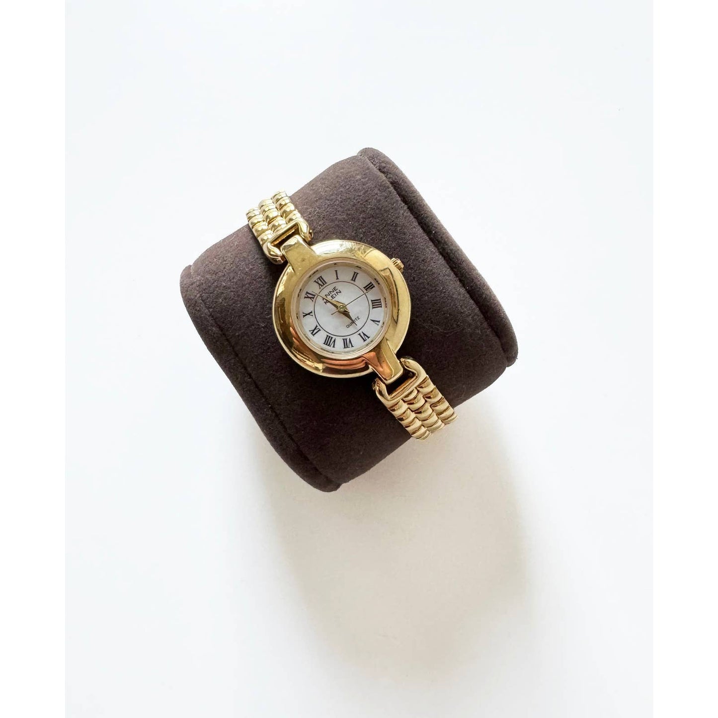 Vintage Gold Watch with Circular Face | Ann Klein