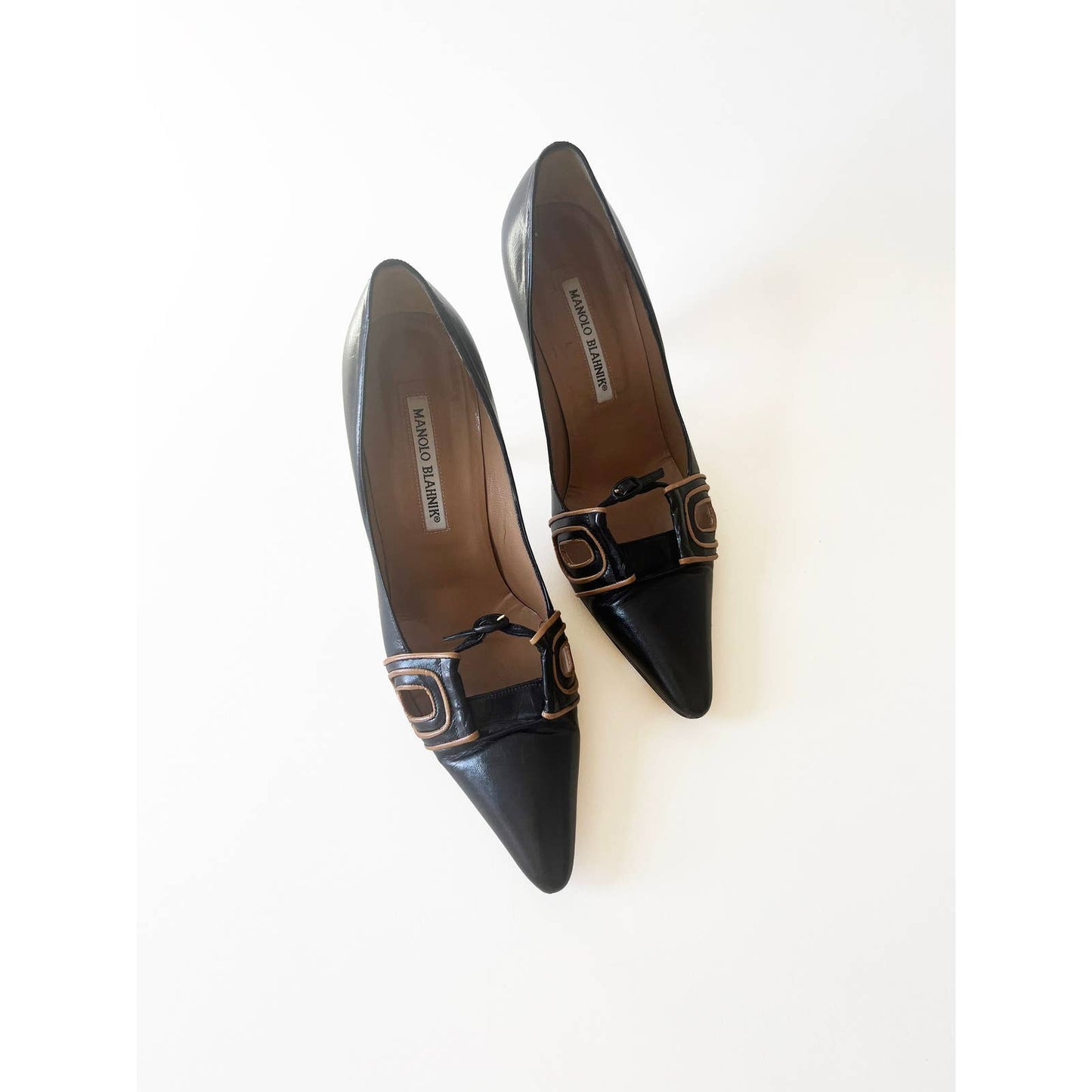 Vintage Manolo Blahnik Heels with Buckle Detail | Size 7 US