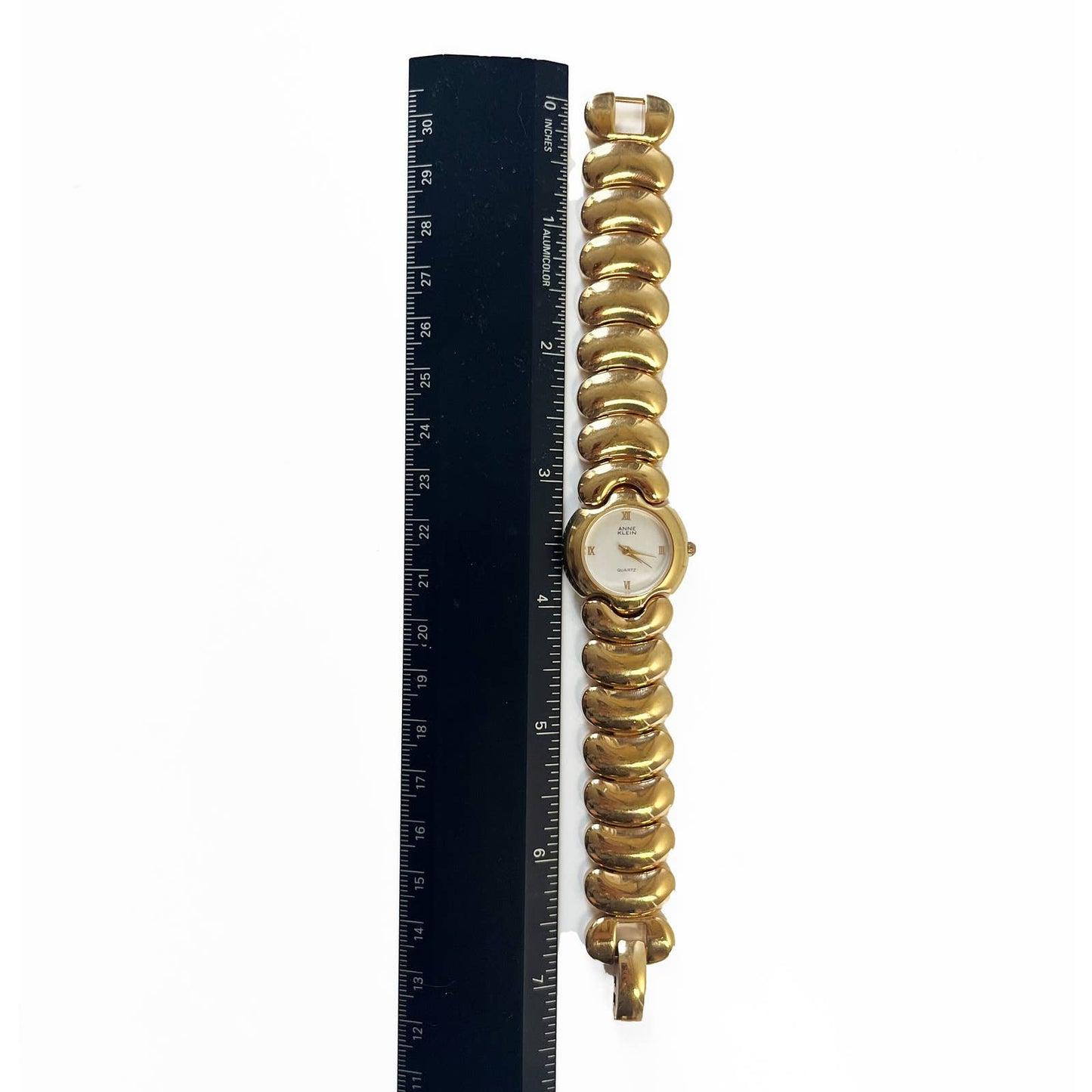 Vintage Gold Statement Watch with Circular Face | Anne Klein