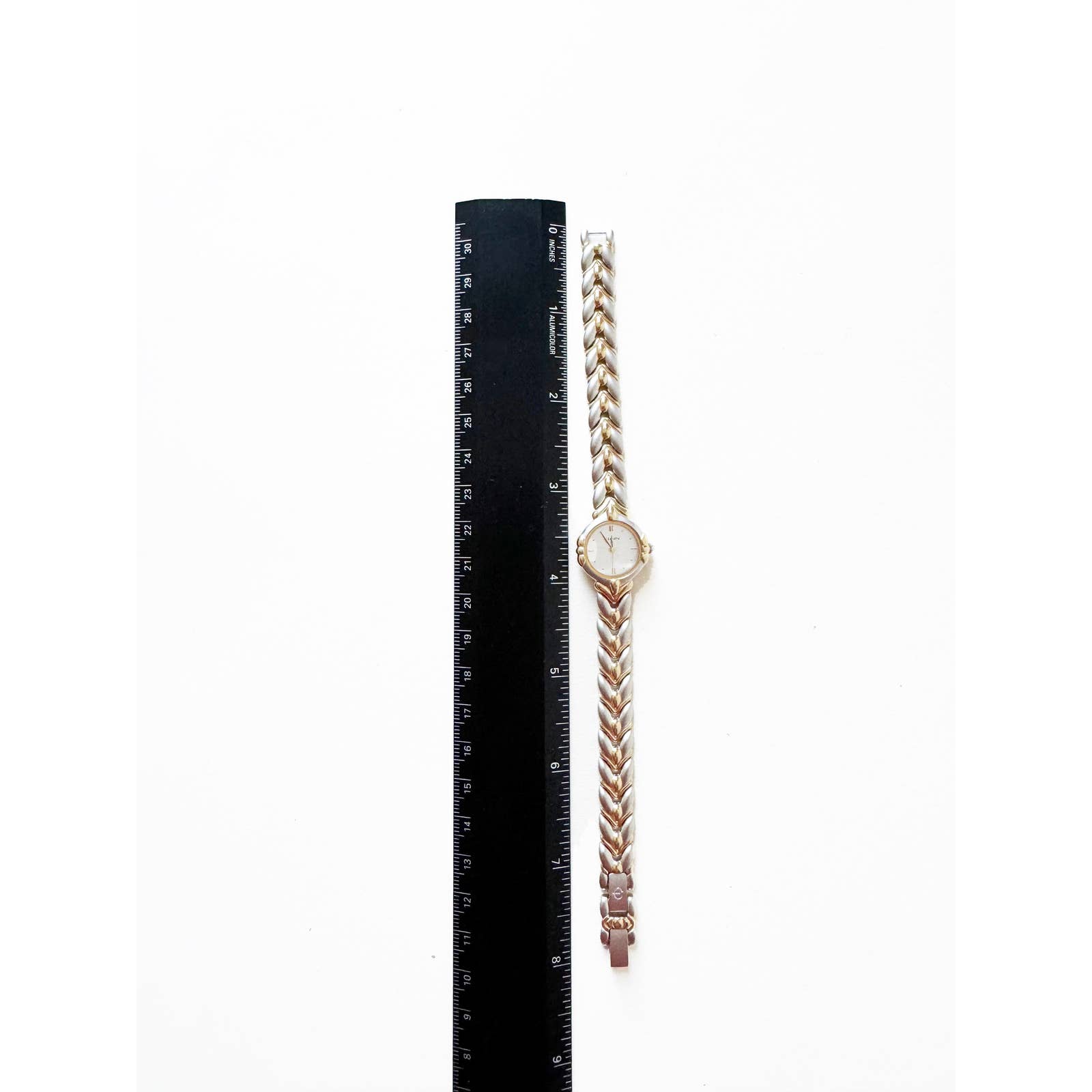Vintage Two Tone Watch with Braided Detail l Elgin