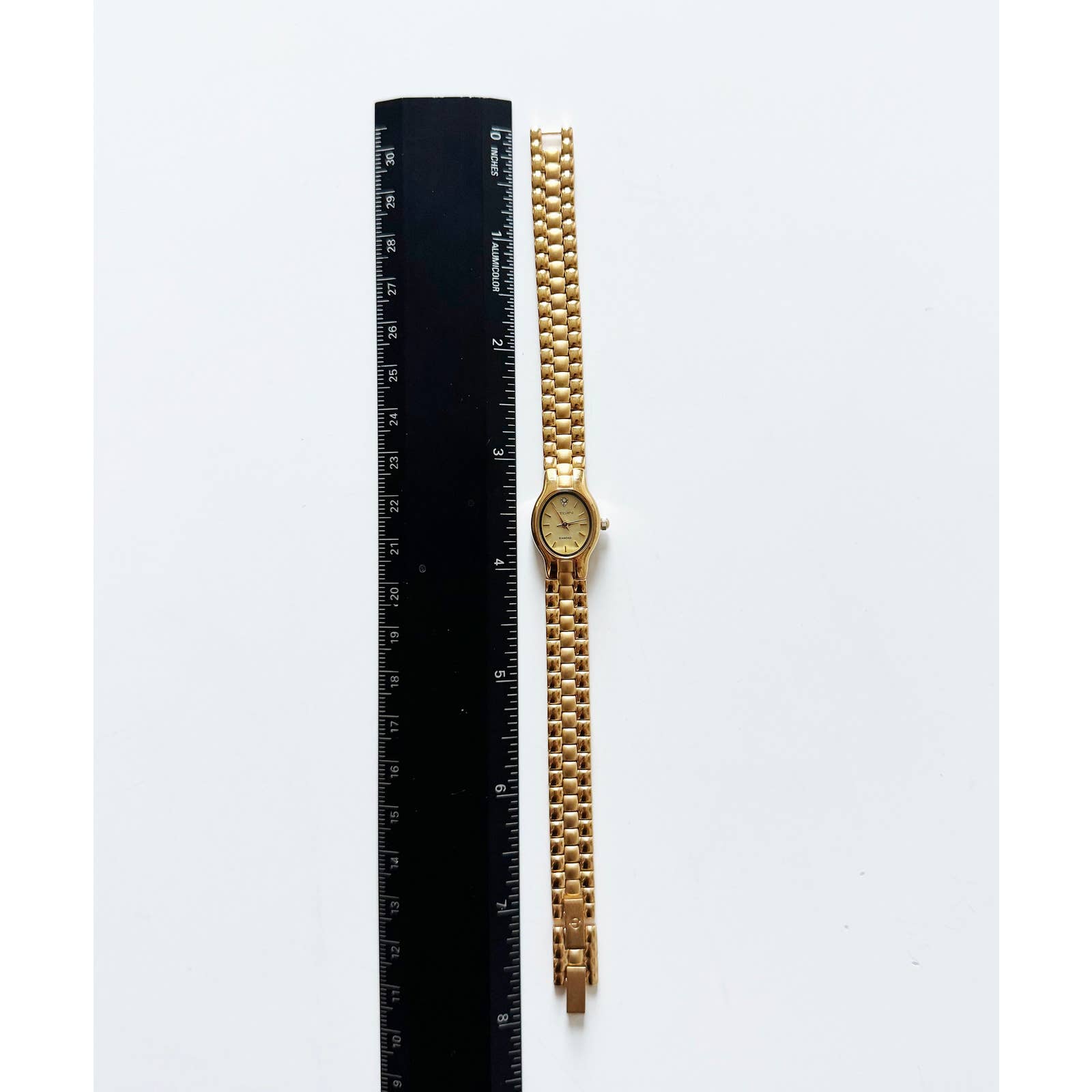 Vintage Small Gold Watch with Oval Face | Elgin
