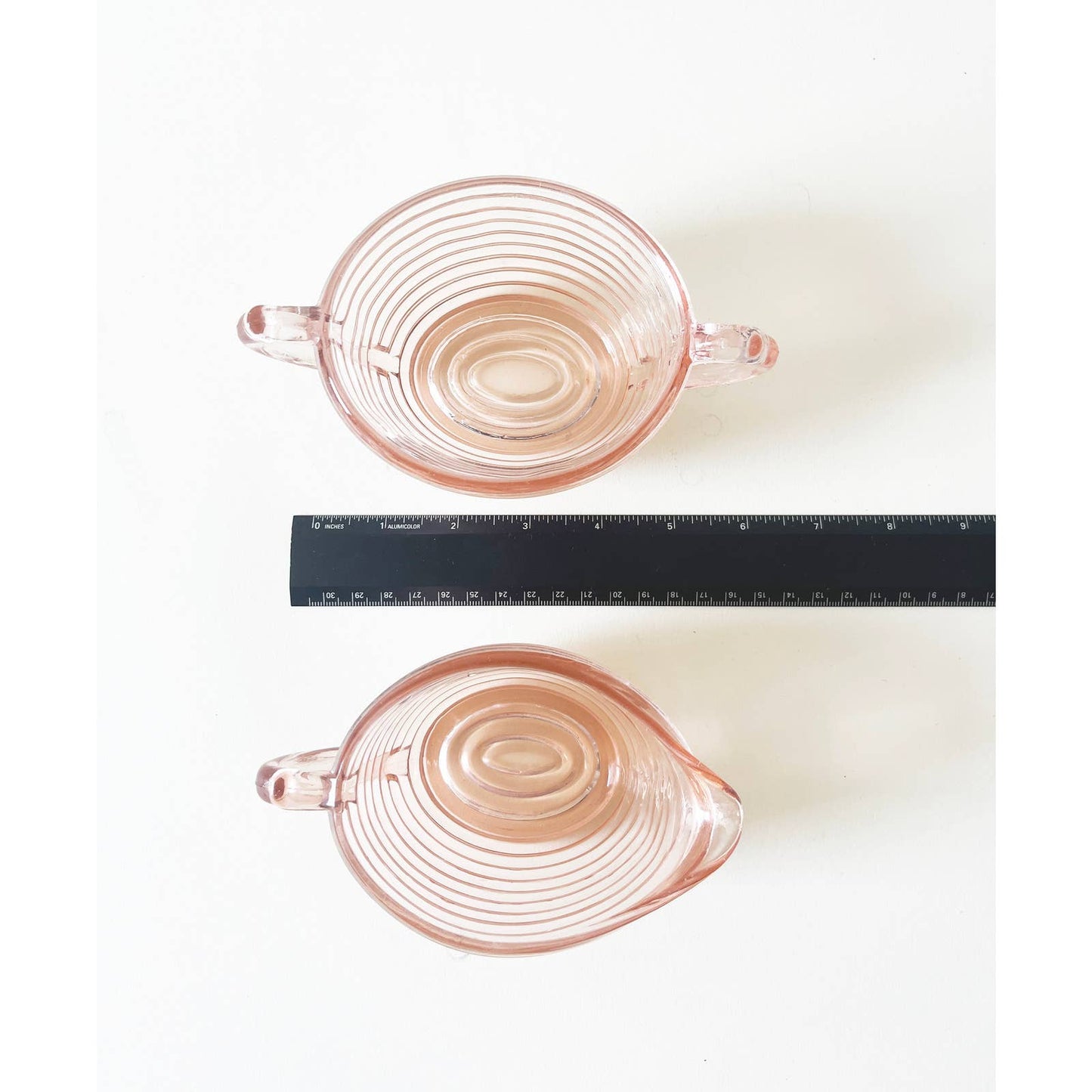 Vintage Pink Impression Coffee Milk Glasses | Pretty Pink Kitchenware | Eclectic Glassware