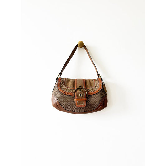 Boho Style Coach Purse Brown Leather