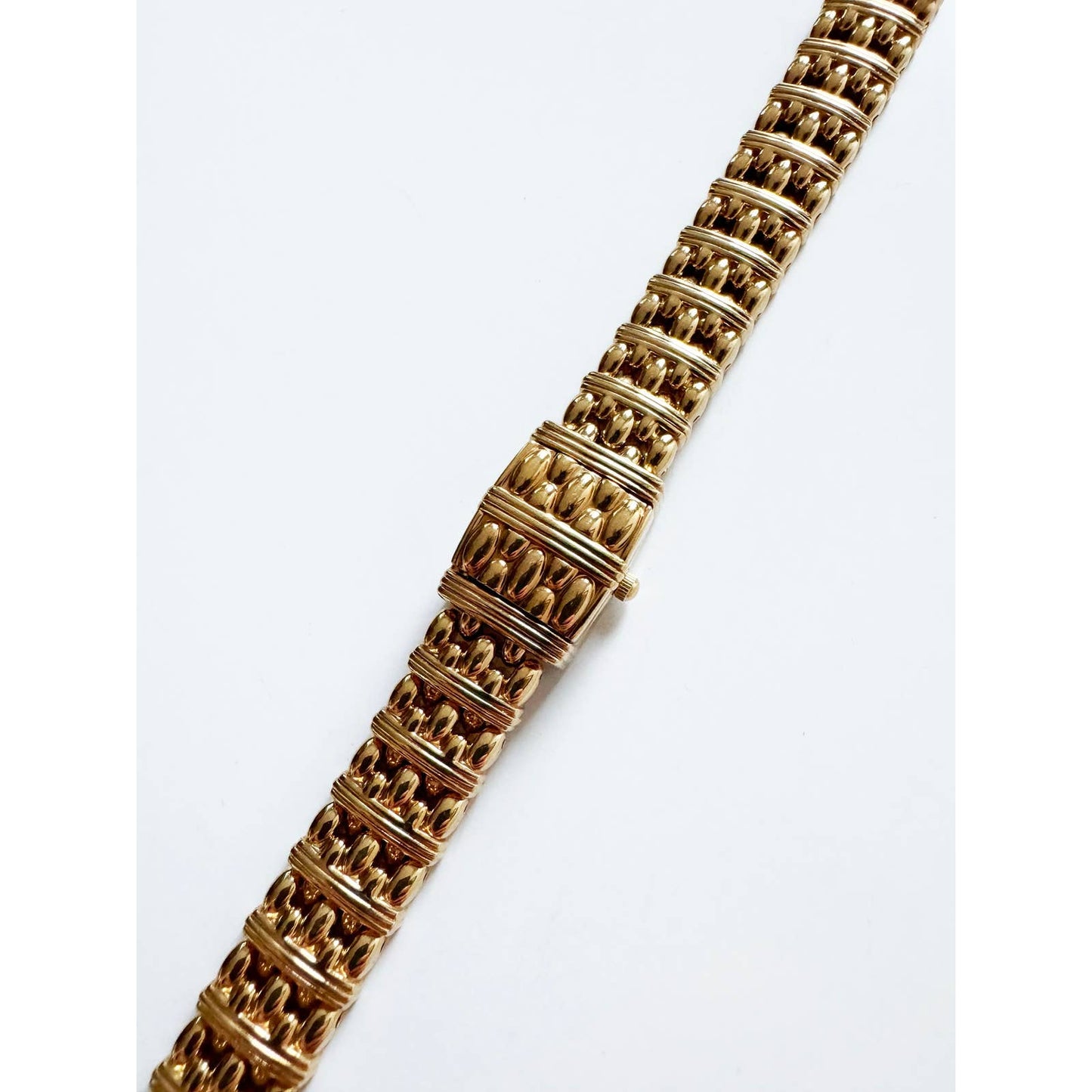 Vintage Gold Bracelet Watch with Rectangular Face | Armitron