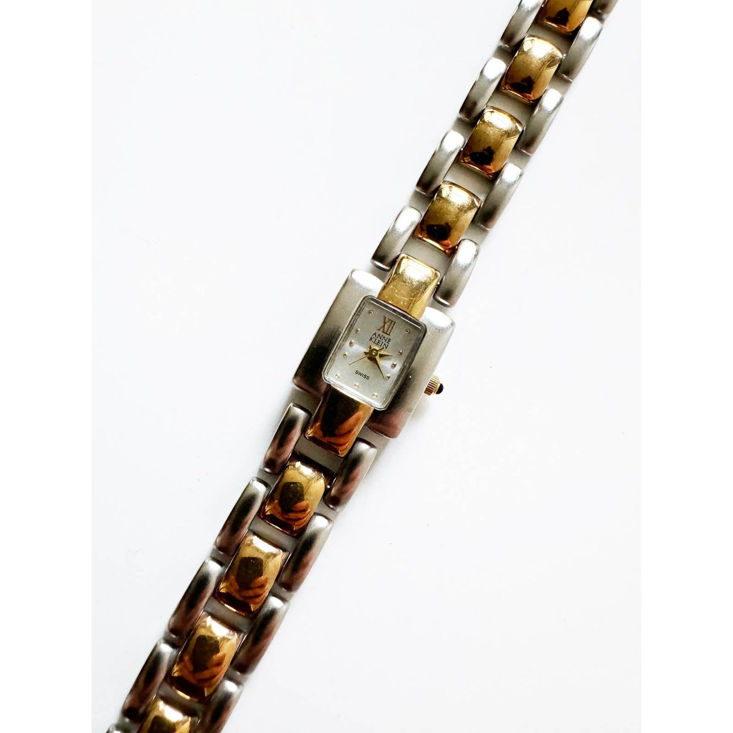 Vintage Two Tone Watch with Square Face | Anne Klein
