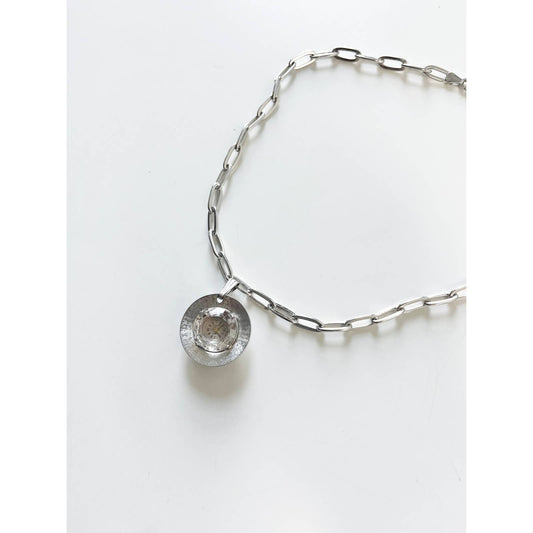 Vintage Watch Charm Necklace | 925 Silver Chain