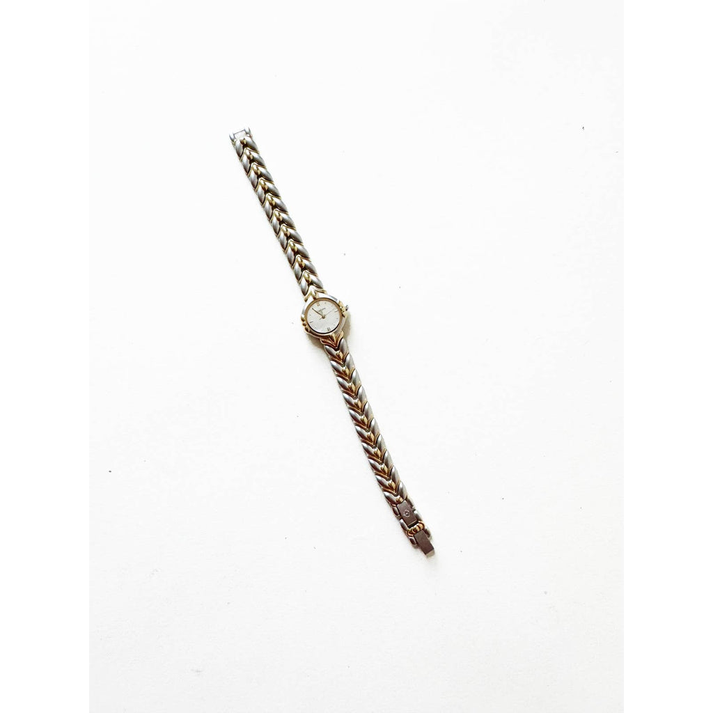 Vintage Two Tone Watch with Braided Detail l Elgin