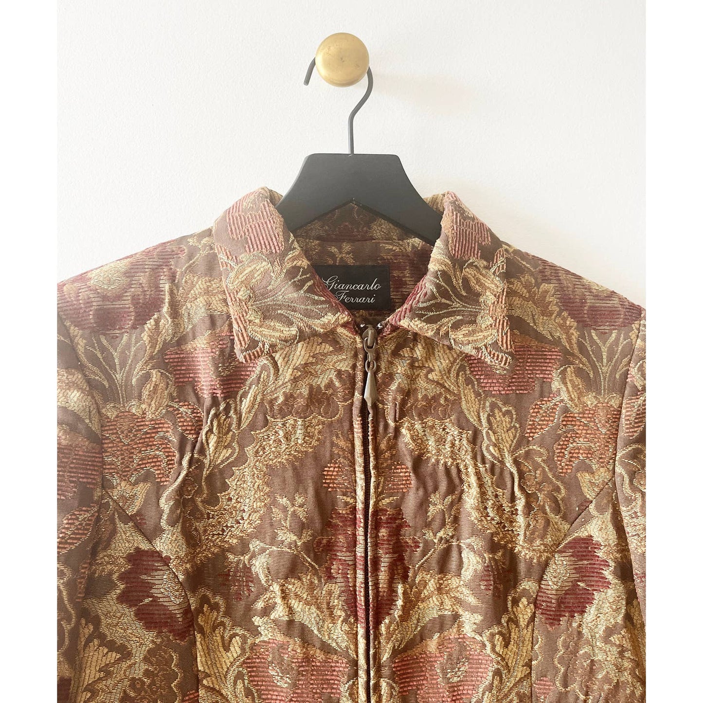Vintage 90's Gold Tapestry Jacket Blazer