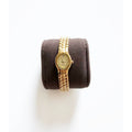 Vintage Small Gold Watch with Oval Face | Elgin