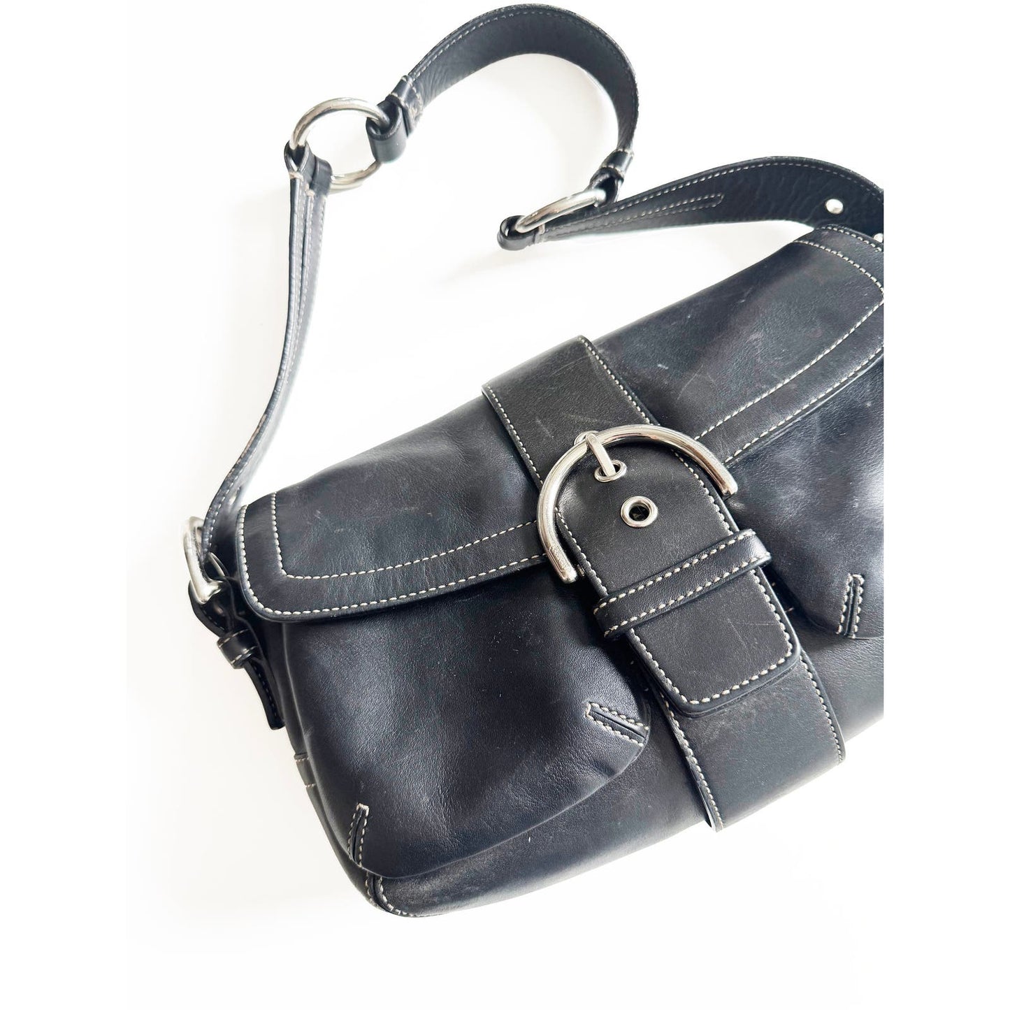 Vintage Coach Black Y2K Two Pocket Purse