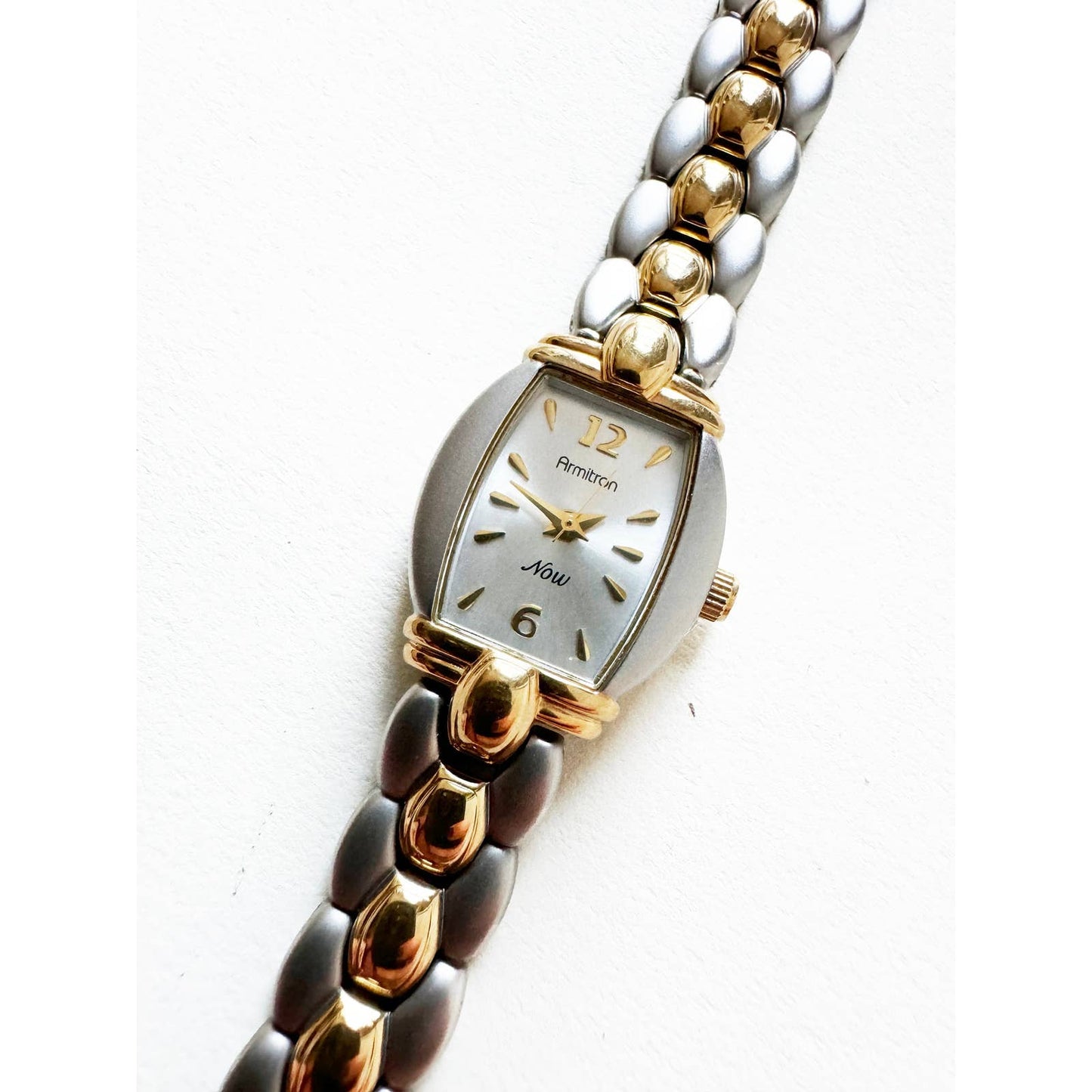 Vintage Two Tone Watch with Braided Detail l Armitron