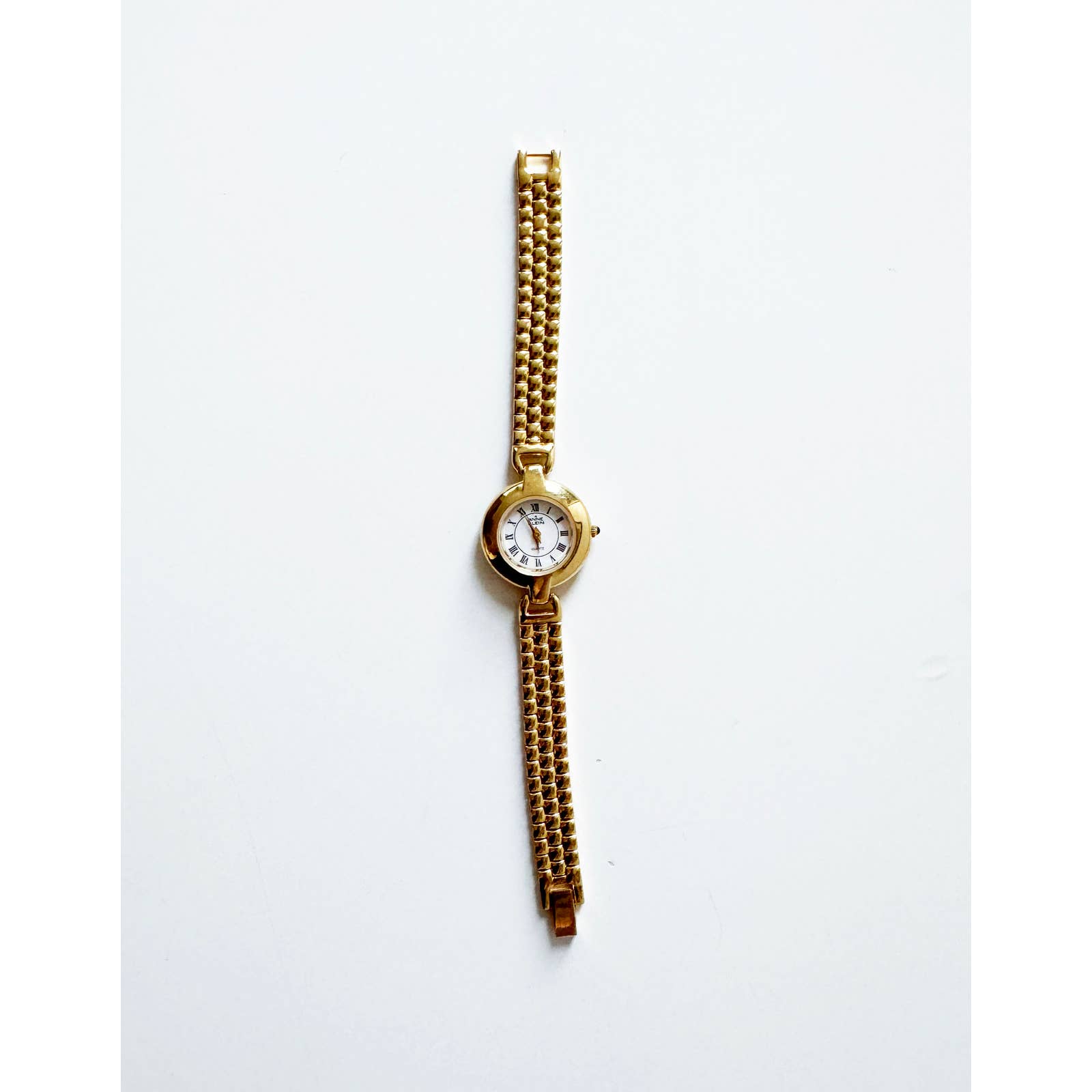 Vintage Gold Watch with Circular Face | Ann Klein