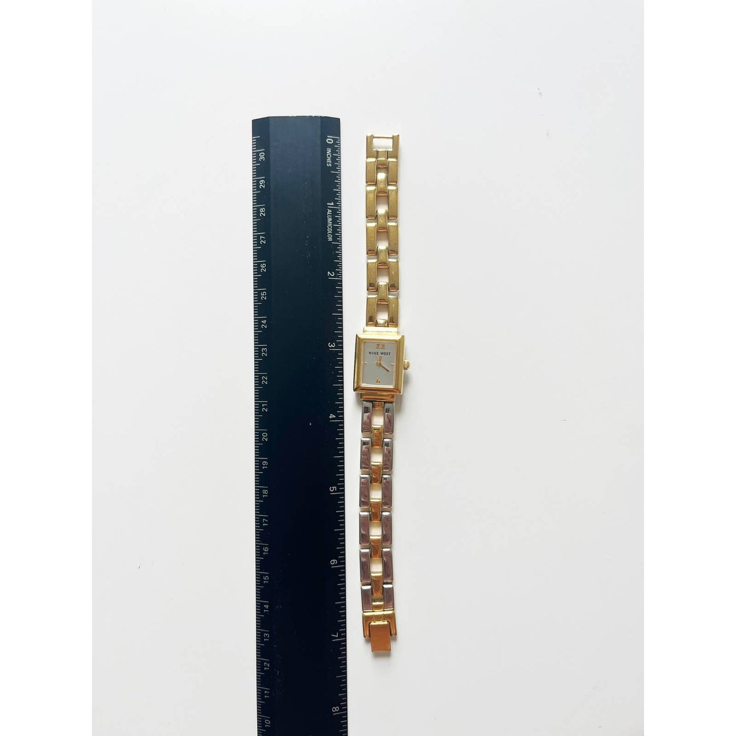 Vintage Gold Rectangular Bracelet Watch Two Tone Option