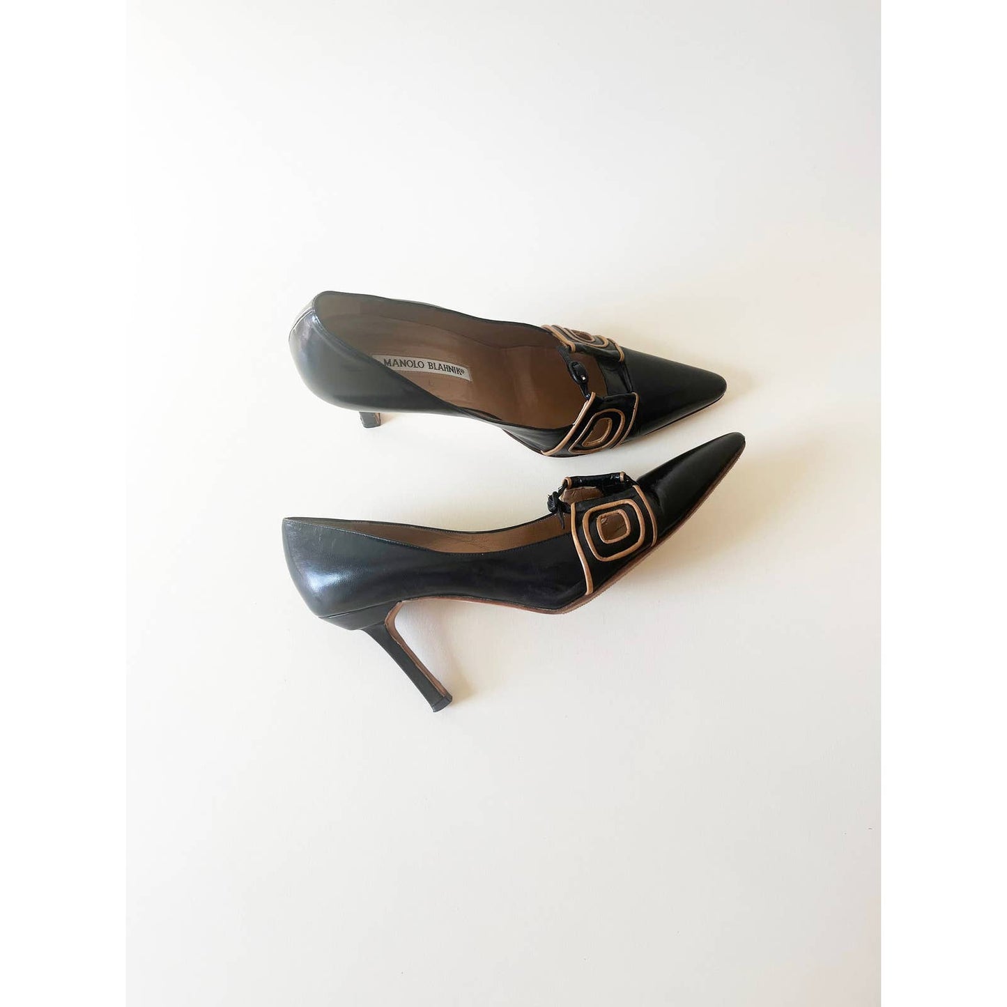 Vintage Manolo Blahnik Heels with Buckle Detail | Size 7 US