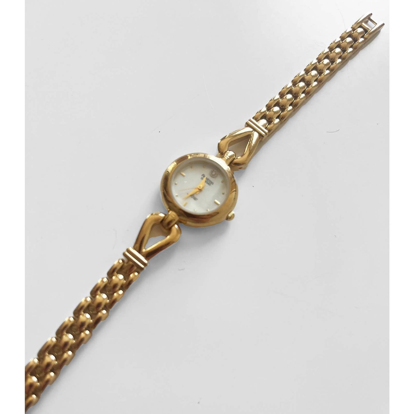Vintage Gold Watch with Pearl Face
